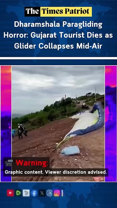 Dharamshala Paragliding Horror: Gujarat Tourist Dies as Glider Collapses Mid-Air, Shocking Video Emerges