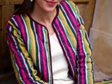 Veste matelass&eacute;e r&eacute;versible gaze de coton bio imprim&eacute; La Fianc&eacute;e