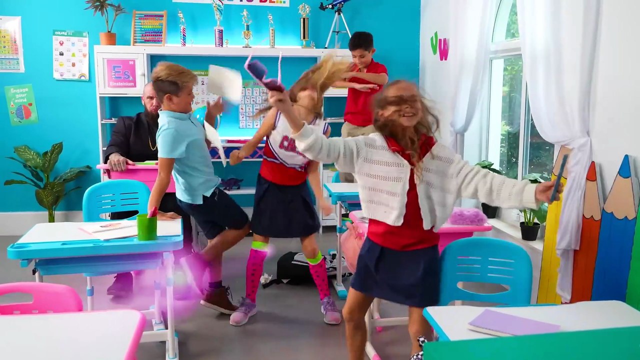 Nastya Shows How to Be Respectful in School