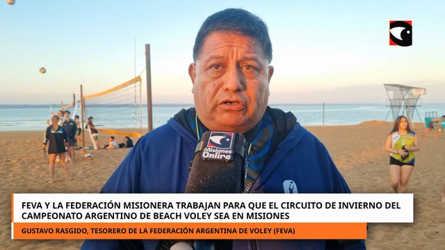 Feva y la federación misionera trabajan para que el circuito de invierno del campeonato argentino de beach voley sea en misiones