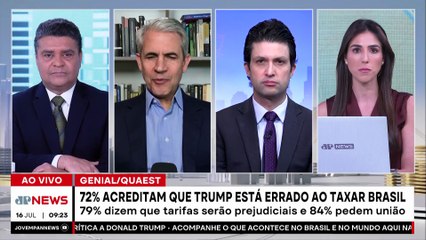 Genial/Quaest: 72% dos brasileiros acreditam que Trump erra ao taxar Brasil