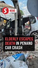 Elderly man rams car into shophouses in Butterworth