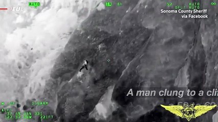 Check Out This Insane Video of a Man Rescued From a California Cliff