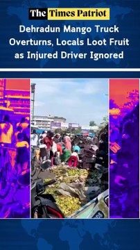 Dehradun Mango Truck Overturns, Locals Loot Fruit as Injured Driver Ignored