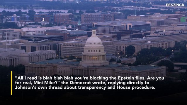Mike Johnson 'Blocking' The Epstein Files, Says Eric Swalwell: 'Are You For Real Mini Mike?'