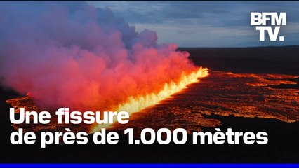 Islande: une impressionnante fissure de lave se crée lors d'une éruption