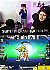 Sam Fait le signe du H en plein live!!!