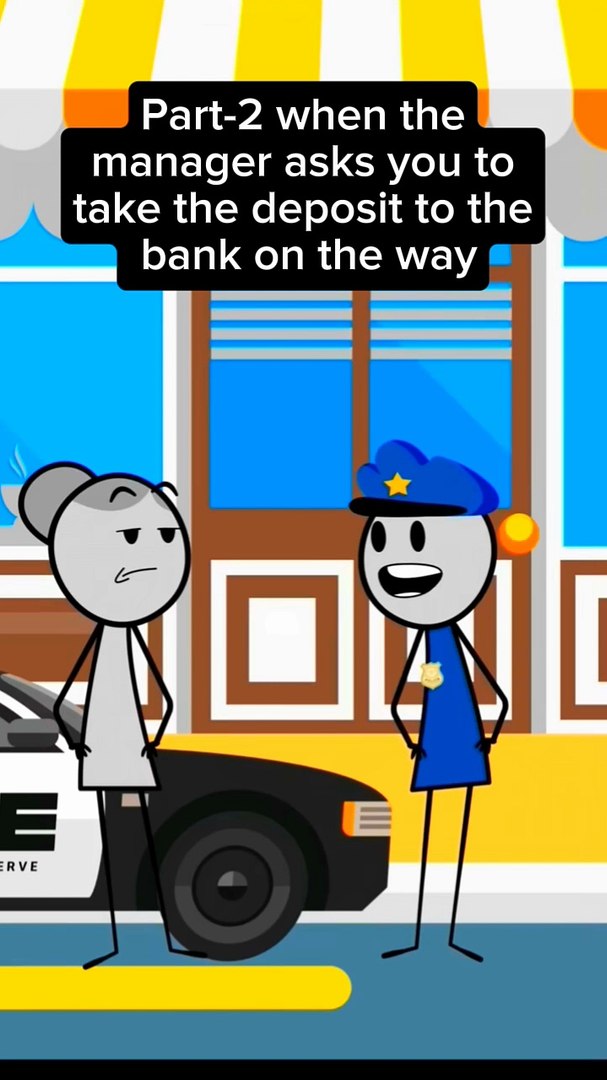 ⁣How to Handle Bank Deposits for Managers: Quick Guide |Part 2 #viralvideo #shorts #animation