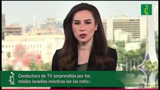 Conductora de TV sorprendida por los misiles israelíes mientras lee las noticias