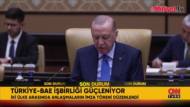 BAE ve Türkiye arasında 7 anlaşma! Erdoğan: Orta vadeli hedefimiz ticarette 40 milyar dolar