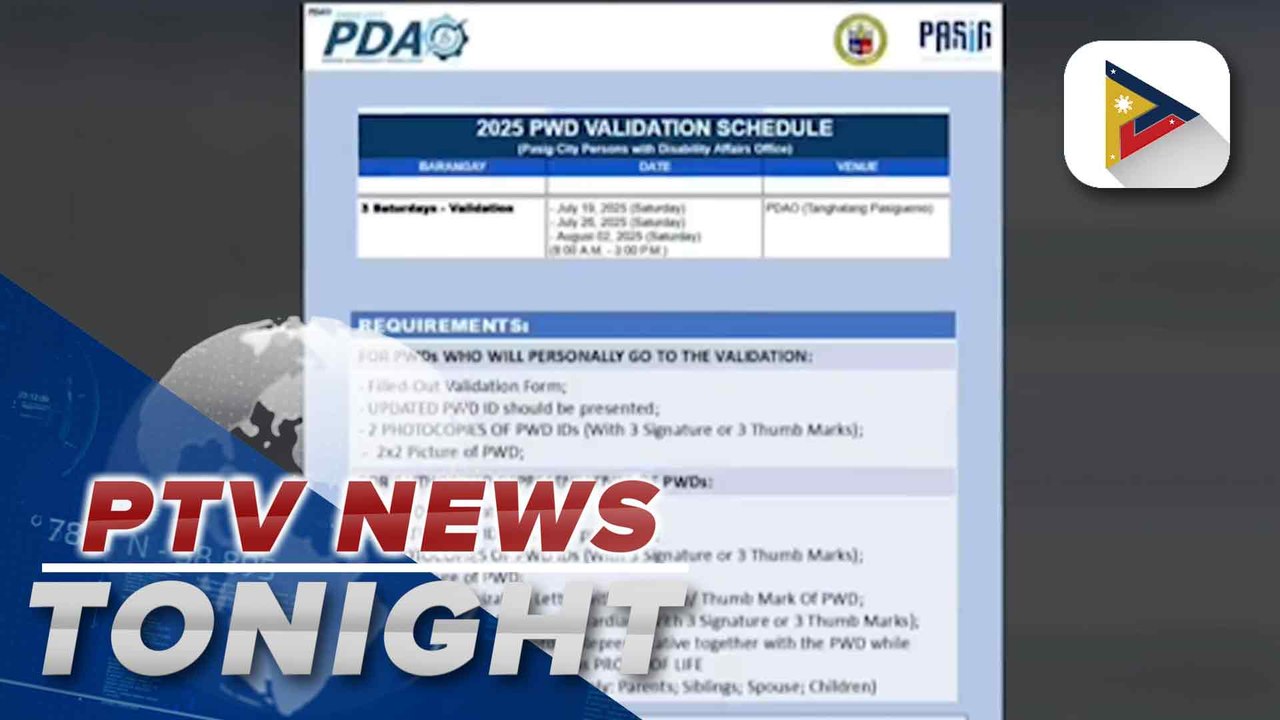 Pasig LGU offers new opportunity for PWDs to get validated