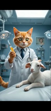 Doctor Cat Saves the Day! 🐱 | Funny Animal Hospital Story #Shorts