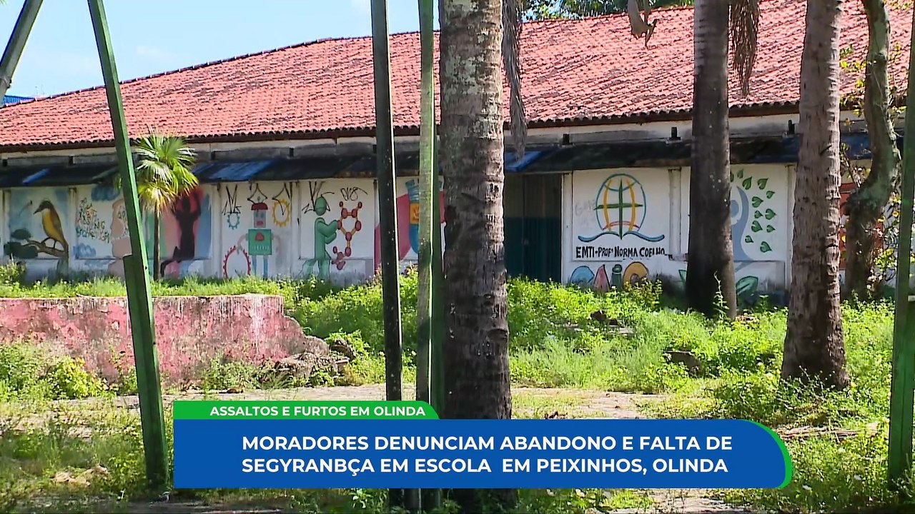 Insegurança e abandono: Escola Municipal Caique de Olinda enfrenta constantes furtos e falta de manutenção