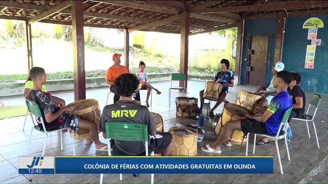 Colônia de férias com atividades gratuitas em Olinda