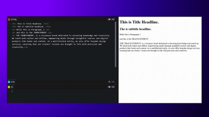 HTML হেডিংস H1, H2, H3, H4, H5, H6, ট্যাগস শিখুন-বাংলা সংস্করণ #05 | #theTRANSCENDENT #tTʇ