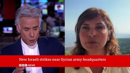 Israel strikes Syria's military HQ in Damascus | BBC News