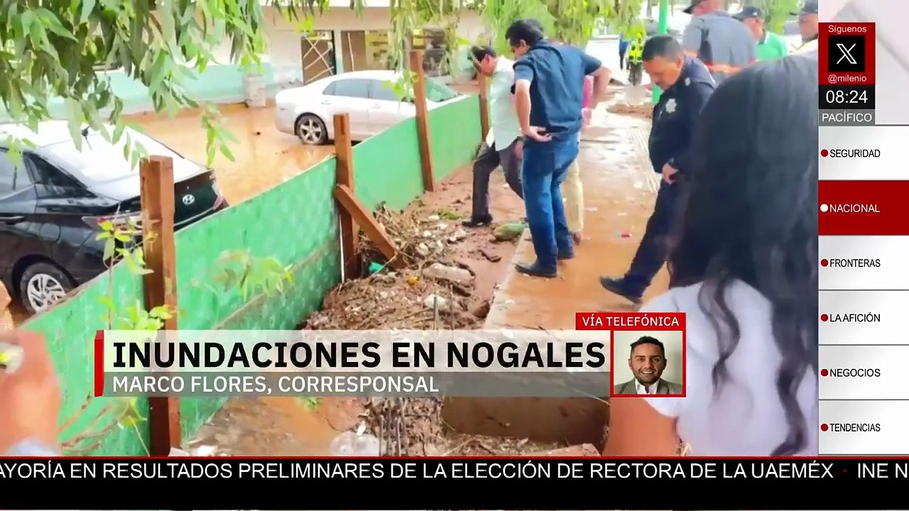Intensa tormenta causa múltiples inundaciones en distintos puntos de Nogales, Sonora