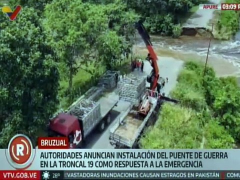 Apure | Gobierno Bolivariano instalará puente de guerra en la Troncal 19