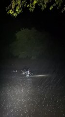 MTB Riders Cross Flooded River in Balneario Plan del Rio