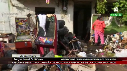 Sergio Quiñónez habla sobre: activan campaña de apoyo para afectados de la colonia Martinica