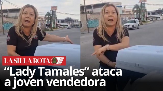 “Lady Tamales”: Mujer destruye puesto de tamales en Guadalajara