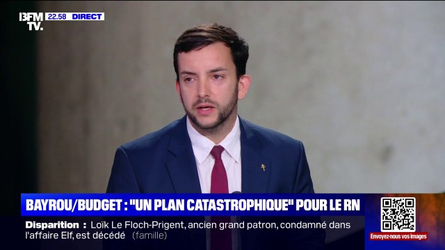 Budget: Jean-Philippe Tanguy, député RN de la Somme, réclame un changement du rapport de force avec le gouvernement