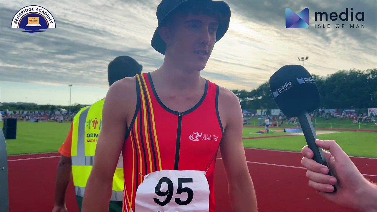 Regan Corrin after claiming silver in the Island Games' long jump event