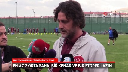 Trabzonspor'da Fatih Tekke'den transfer açıklaması