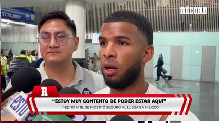 Pedro Vite, tercer refuerzo de Pumas, se mostró seguro al llegar a México y dijo que no se arrepiente de tomar dicha decisión.