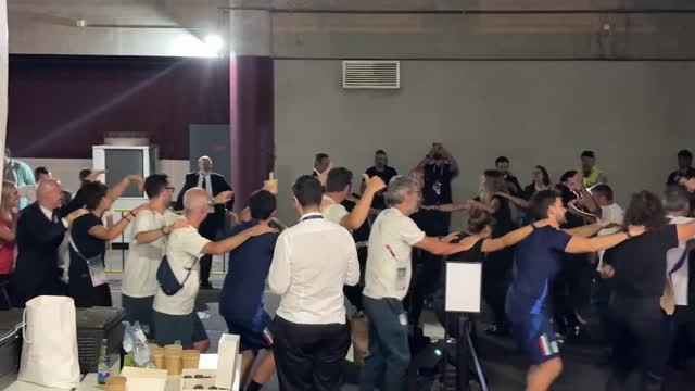 Italy spark wild celebrations after reaching Euro 2025 semi-finals (GVs)