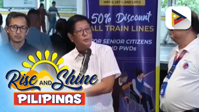 Diskwento sa mga senior citizen at PWD sa LRT, MRT fare, itinaas na sa 50%; Tatlong Dalian trains ng MRT-3, napakikinabangan na ayon kay PBBM