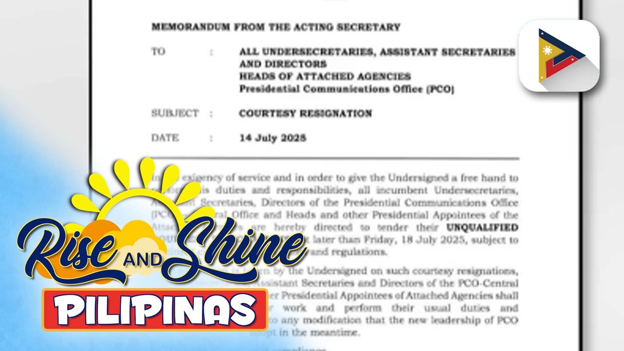 Communication Sec. Gomez, pinagsusumite ng unqualified courtesy resignations ang lahat ng opisyal ng PCO