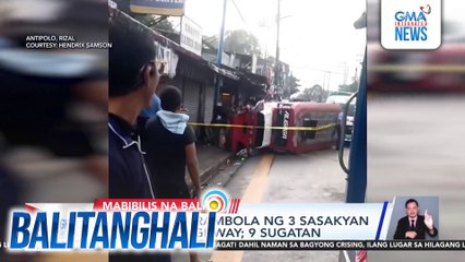 1, patay sa karambola ng sasakyan sa Marcos Highway; 9 sugatan | Balitanghali