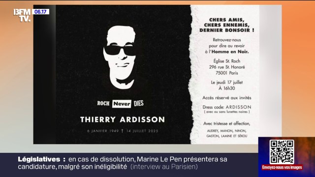 Mort de Thierry Ardisson : les proches de l'animateur et producteur se retrouveront cet après-midi à 16h30 pour les obsèques