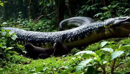 Anaconda attacked giant guerrilla babies and guerrilla attack anaconda
