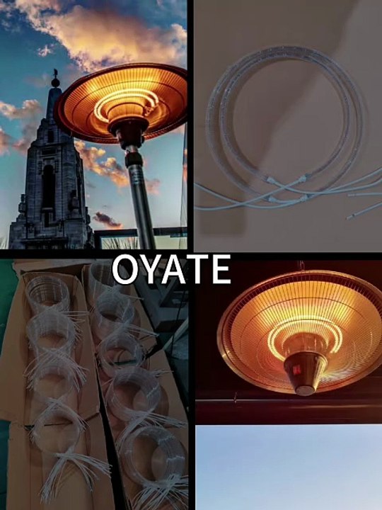 1200W Round type tungsten filament halogen heating lamps for electric infrared patio heaters