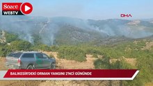 Balıkesir'deki orman yangını 2'nci gününde