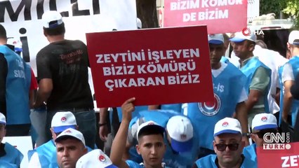 İşçilerden maden yasasına destek | Kabaloğlu: Zeytini de madeni de koruyacağız