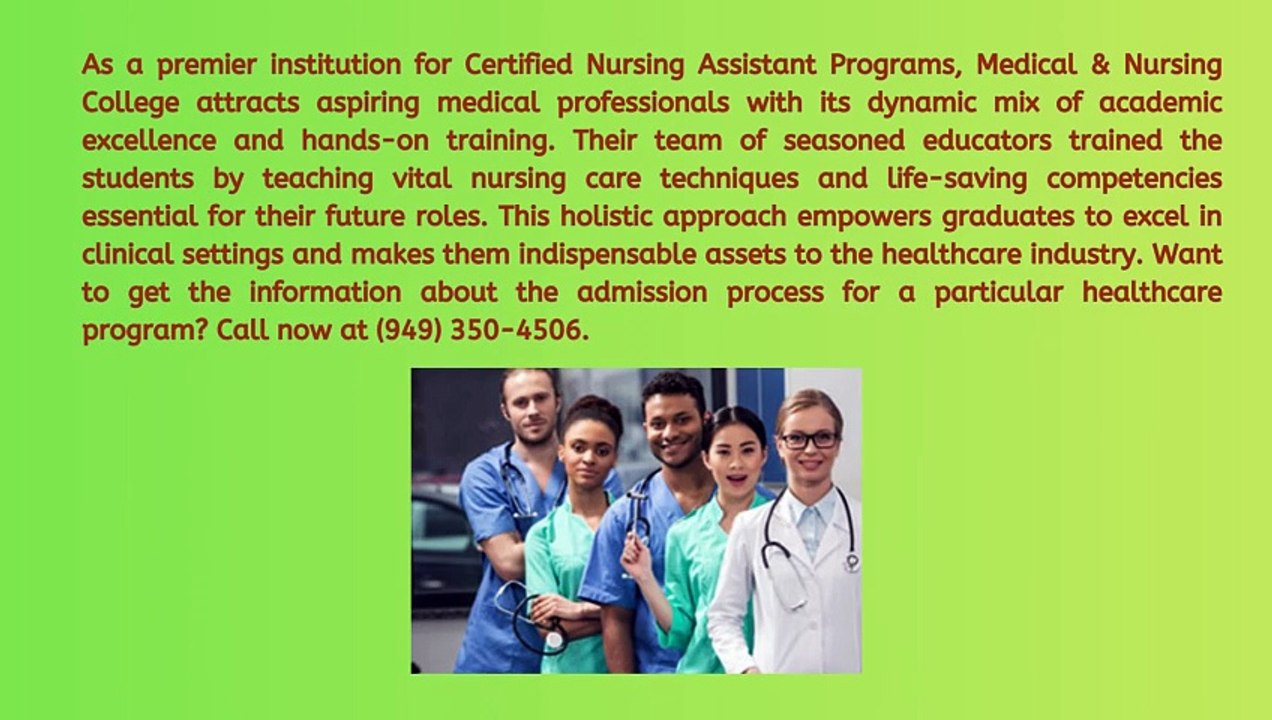 Certified Nurse Aid Classes