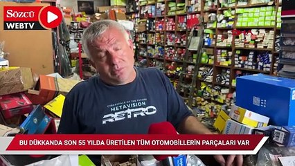 Bu dükkanda son 55 yılda üretilen tüm otomobillerin parçaları var