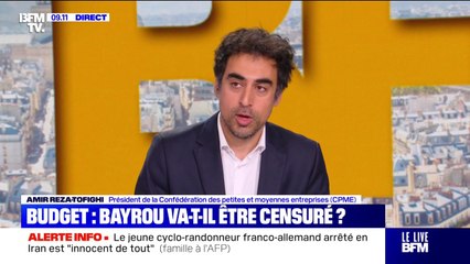 Budget 2026: "Aujourd'hui, on a besoin d'avoir une stabilité pour les entreprises", estime Amir Reza-Tofighi, président de la CPME
