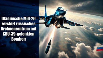 Ukrainische MiG-29 zerstört russisches Drohnenzentrum mit GBU-39-gelenkten Bomben