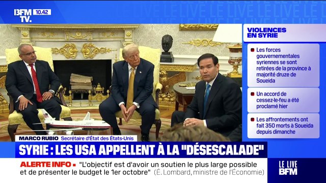 Israël-Syrie: Marco Rubio, secrétaire d'État des États-Unis, appelle à la désescalade entre les deux pays