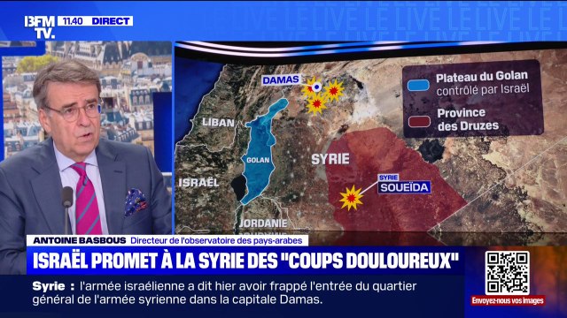 Israël-Syrie: pour Antoine Bassous, directeur de l'observatoire des pays arabes, Israël ne veut pas d'une Syrie unifiée