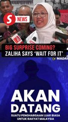 Zaliha hints at PM's announcement that will benefit everyone