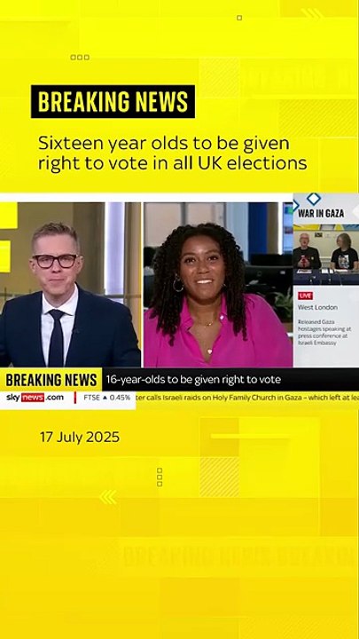 Le gouvernement britannique annonce qu'il va abaisser l'âge du droit de vote de 18 à 16 ans: "Les jeunes contribuent déjà à la société en travaillant"