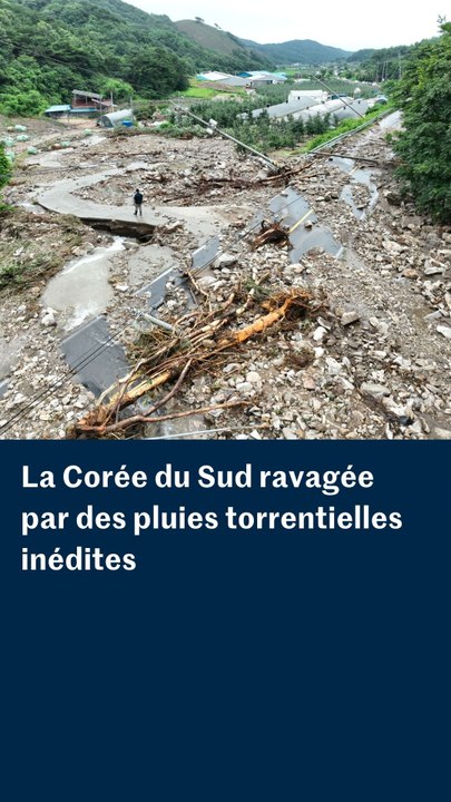 Corée du Sud : le pays ravagé par des pluies torrentielles inédites