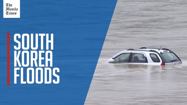 South Korea hit by heavy rain, flooded roads and rivers