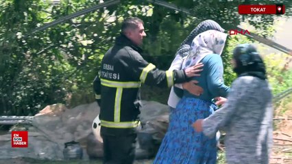 Tokat'ta yangında tonlarca buğday yandı, 7 büyükbaş öldü