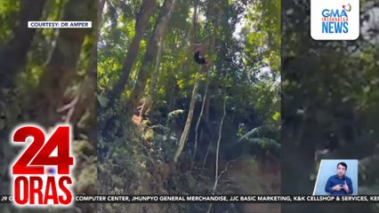 Babaeng nag-'Tarzan swing' sa Siquijor, nagkamali ng bagsak sa tubig | 24 Oras